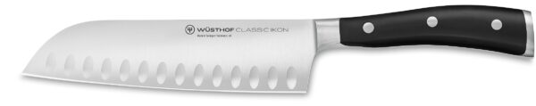 Wusthof 1040331317 Classic IKON Santoku Knife 7 Inch with Hollow Edge