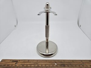 Colonel Conk 775 Chrome Stand for Shaving Brush and Safety Razor