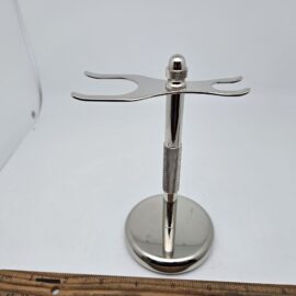 Colonel Conk 775 Chrome Stand for Shaving Brush and Safety Razor