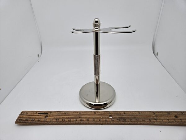 Colonel Conk 775 Chrome Stand for Shaving Brush and Safety Razor