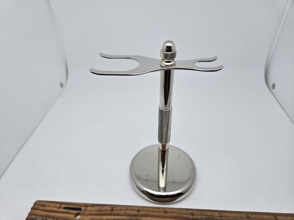 Colonel Conk 775 Chrome Stand for Shaving Brush and Safety Razor