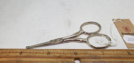DR-345535 Mustache Scissors with Corrugation 4 1/2 Inch Nickel Plated
