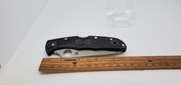 Spyderco Pocket Knife partially serration