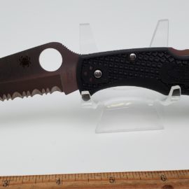 Spyderco C10PSBK Endura Pocket Knife, partially serrated