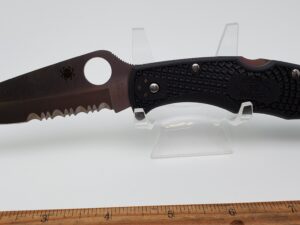 Spyderco C10PSBK Endura Pocket Knife, partially serrated