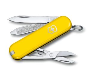 Swiss Army 0.6223.8-.33-X1 Classic SD Pocket Knife with Yellow Scales by Victorinox