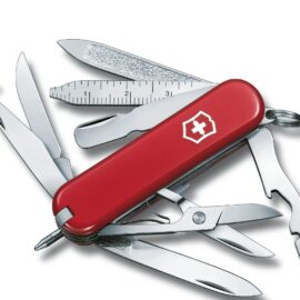 Swiss Army 0.6385-033-X1 Mini Champ Pocket Knife with Red Scales by Victorinox