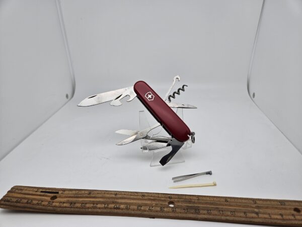 Swiss Army 1.3703 Climber Pocket Knife with Red Scales