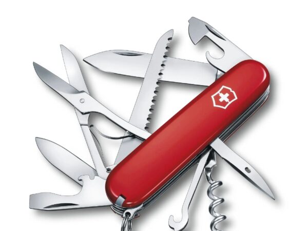 Swiss Army 1.3713 Huntsman Pocket Knife with Red Scales by Victorinox