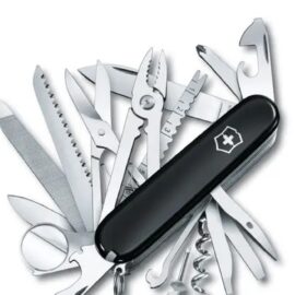 Swiss Army 1.6795.3 Swiss Champ Pocket Knife with Black Scales by Victorinox