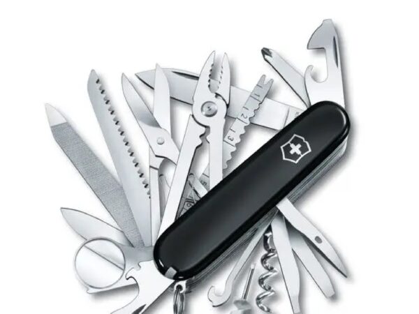 Swiss Army 1.6795.3 Swiss Champ Pocket Knife with Black Scales by Victorinox