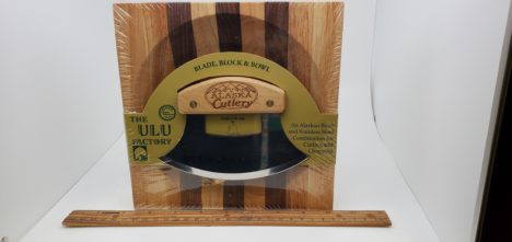 Ulu Knife Set 7BBA with Block-Bowl Combination