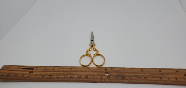 Wasa 1067G Gold Embroidery Scissors Fleur-de-lis 3-1/2" - Image 2