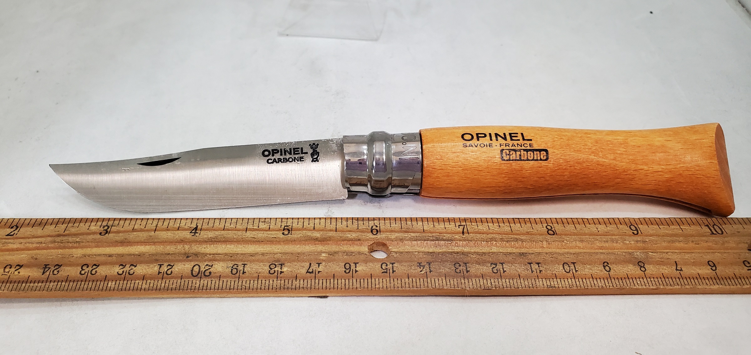 No. 9 Opinel Carbon Knife 13090 4-3/4 inch