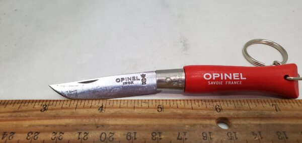 OP-04-Red Opinel Key Chain Knife