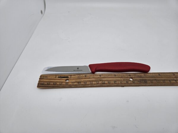 Victorinox Swiss Classic 6.7431 Sheepsfoot Paring Knife with Wavy Edge 3.25 IN with Red Handle