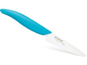 FK-075-WH-BU Ceramic Paring Knife 3" with Blue Handle by Kyocera