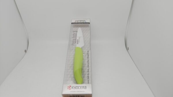 FK-075-WH-GR Ceramic Paring Knife 3" with Green Handle by Kyocera