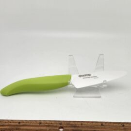 FK-075-WH-GR Ceramic Paring Knife 3" with Green Handle by Kyocera