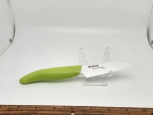 FK-075-WH-GR Ceramic Paring Knife 3" with Green Handle by Kyocera