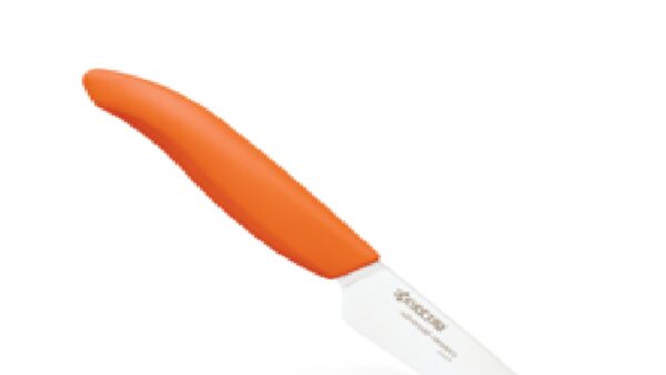 FK-075-WH-OR Ceramic Paring Knife 3" with Orange Handle by Kyocera