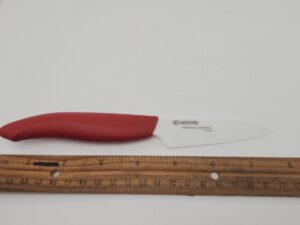 Kyocera FK-075 WH Ceramic Paring Knife 3" with Red Handle