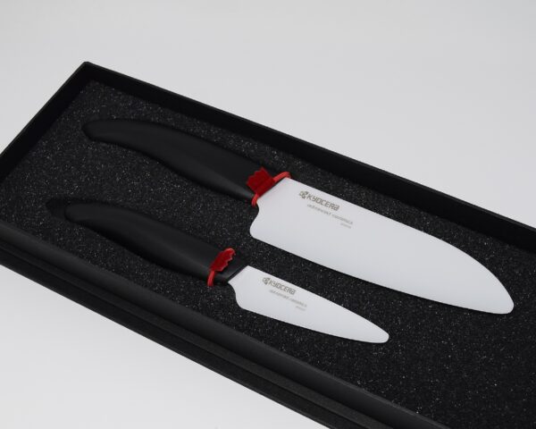 Kyocera FK-2PC-WH3 Santoku and Paring Knife Set