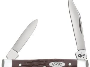 083 Small Pen Knife with Jigged Brown Synthetic Handles by W. R. Case