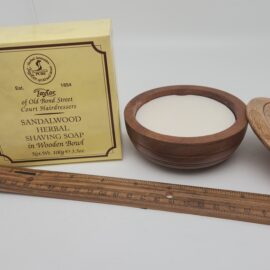 TOBS-01050 Sandalwood Shaving Soap With Wood Bowl by Taylor of Old Bond Street