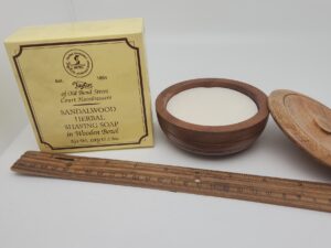 TOBS-01050 Sandalwood Shaving Soap With Wood Bowl by Taylor of Old Bond Street