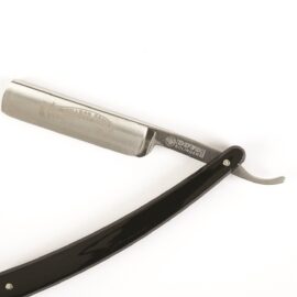 Colonel Conk 504B Straight Razor With Black Handle and Carbon Blade