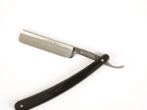 Colonel Conk 504B Straight Razor With Black Handle and Carbon Blade