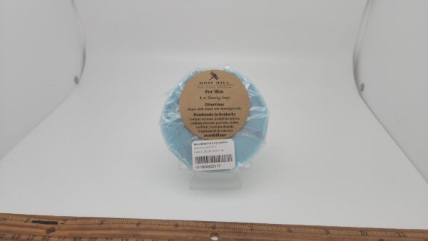 Blue Scent Shaving Puck for Men by Moss Hill