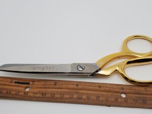 Gingher G-320521-1201 Bent Dressmaker Trimmer with Gold Handles 8 Inch