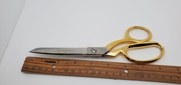 Gingher G-320521-1201 Bent Dressmaker Trimmer with Gold Handles 8 Inch