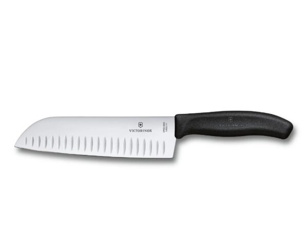 Victorinox Swiss Classic 6.8523.17B Santoku Knife 7 Inch with Fluted Edge