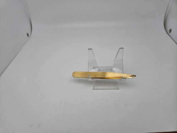 KL-1285-10-3316 Slanted Tweezer 4 IN SS Gold