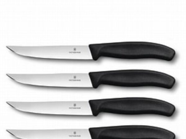 Victorinox 6.7233.20-X1 Swiss Classic Steak Knives with Black Handles Set of 4