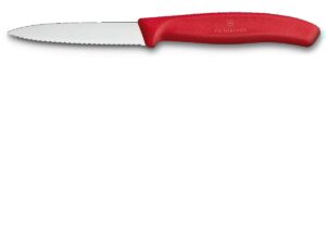 Victorinox Swiss Classic 6.7631 Paring Knife 3.25-IN with Wavy Edge and Red Handle